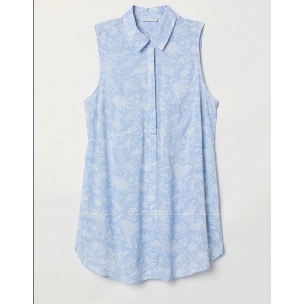 3/$30 H&M MAMA Floral Button Down Collared Shirt 100% Viscose Nursing